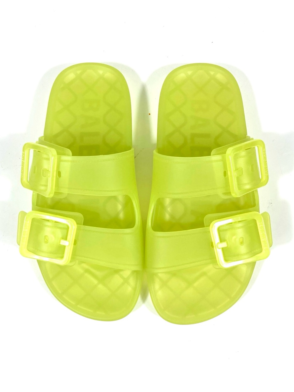 Balenciaga Mallorca Jelly Slide Sandals Neon Yellow 6 US 36 EU 656937W2DZ2 NWT